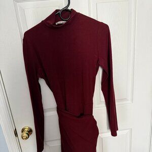 Reformation Ribbed Wrap Dress